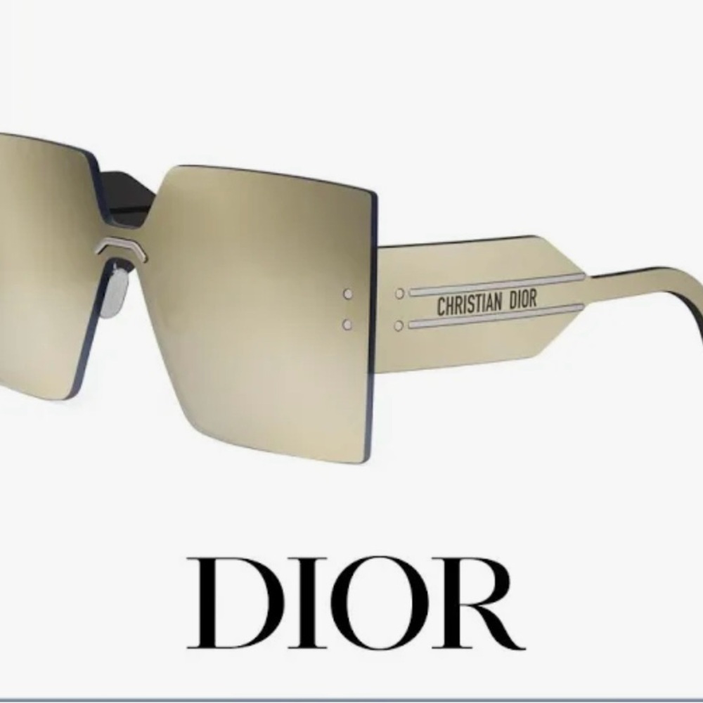 Christian Dior Silver Oversized Frameless Sunglasses